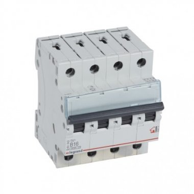 Фотография товара 'Legrand Автоматический выключатель, серия TX3 B16A 4-полюсный 404014'