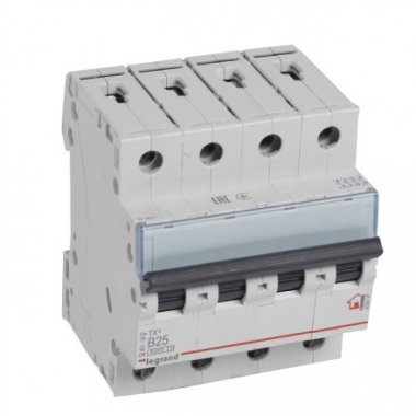Фотография товара 'Legrand Автоматический выключатель, серия TX3 B25A 4-полюсный 404016'