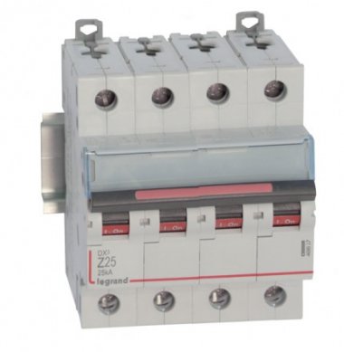 Фотография товара 'Legrand Автоматический выключатель, серия DX3, Z25A, 25кА, 4-полюсный 409937'