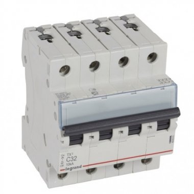 Фотография товара 'Legrand Автоматический выключатель, серия TX3, 4-полюсный C32A 403961'