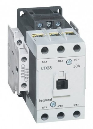 Фотография товара 'Legrand Контактор CTX3 3P 50A 2 НО + 2 НЗ 24V 416140'