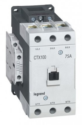 Фотография товара 'Legrand Контактор CTX3 3P 75A 2 НО + 2 НЗ 415V 416189'