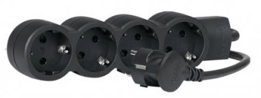 Фотография товара 'Legrand Удлинитель, 4 розетки, 16А, ультраплоский, фиксируемый, шнур 1,5метра серия Стандарт 695025'