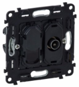 Фотография товара 'Legrand Механизм розетки TV, звезда + RJ45 категории 6, UTP, 0-2400 МГц 753055'