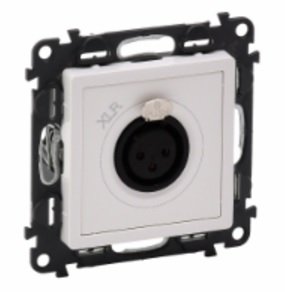 Фотография товара 'Legrand Модуль аудиорозетки с 3-контактным гнездом XLR, с лицевой панелью 753173'