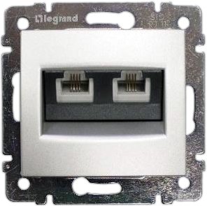 Фотография товара 'Legrand Модуль розетки телефонной 2xRJ11, 4 контакта, Valena 770139'