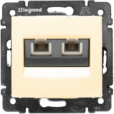 Фотография товара 'Legrand Модуль розетки телефонной 2хRJ11, 4 контакта, Valena 774339'