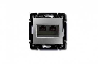 Фотография товара 'Legrand Модуль розетки 2ХRJ 45, UTP, Valena 770239'