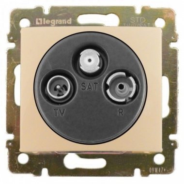 Фотография товара 'Legrand Модуль розетки TV-R-SAT проходной, 14дБ, Valena 774337'