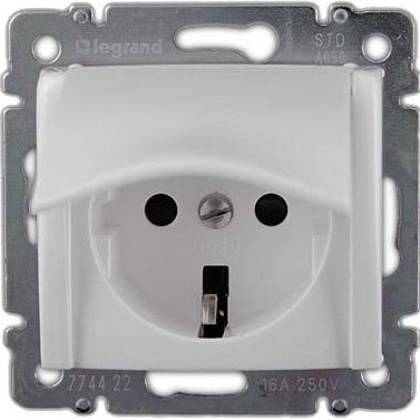 Фотография товара 'Legrand Розетка VALENA CLASSIC, скрытый монтаж, с заземлением 774422'