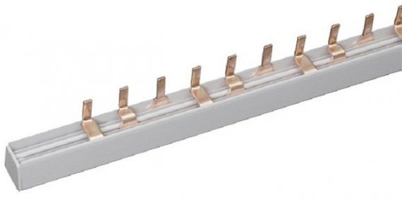 Фотография товара 'Legrand Распределительная гребенка, тип 2, до 19 подключений, 16 мм2, 3-полюсная 404943'