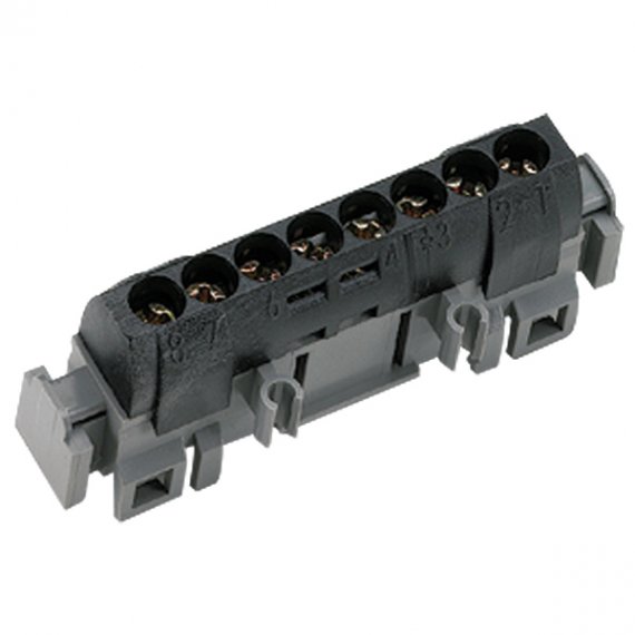 Фотография товара 'Legrand Клеммная колодка IP 2X - нейтраль - 8 x 1,5-16 мм - длина 75 мм 004842'