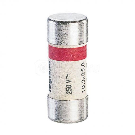 Фотография товара 'Legrand Бытовой цилиндрический предохранитель - 10,3x25,8 мм - без индикатора - 10 A 011610'