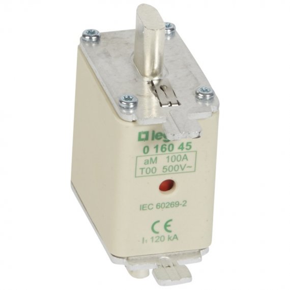Фотография товара 'Legrand Предохранитель типа aM - размер 00 - с индикатором - 100 A 016045'