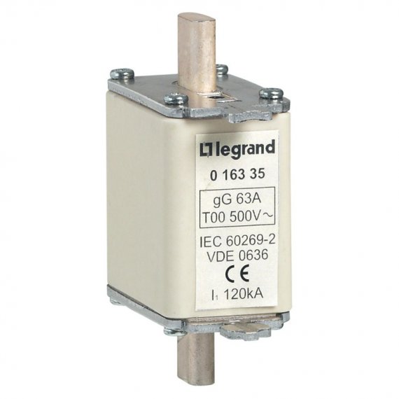 Фотография товара 'Legrand Предохранитель типа gG - размер 00 - с индикатором - 63 A 016335'