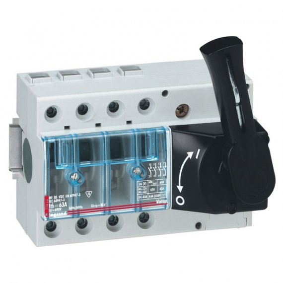 Фотография товара 'Legrand Выключатель-разъединитель Vistop - 63 A - 4П - рукоятка спереди 022515'