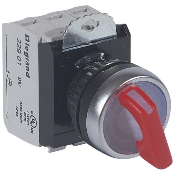 Фотография товара 'Legrand Переключатель - Osmoz - в сборе 24 В - 2 положения с фиксацией  - Н З + Н О 023761'