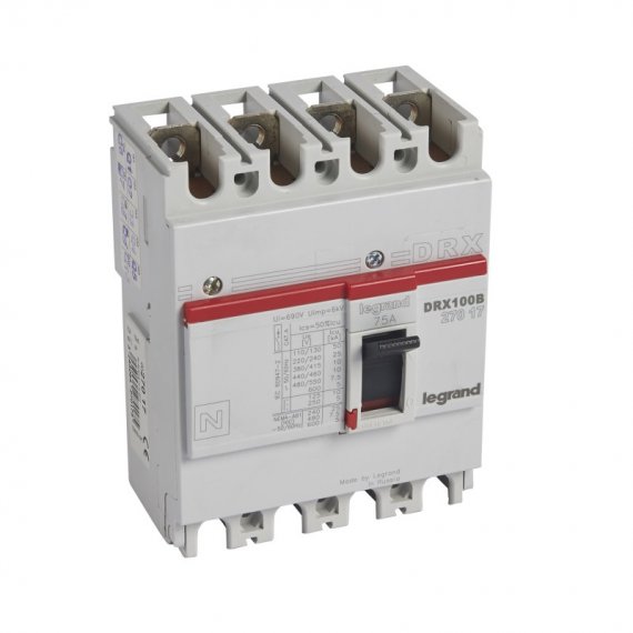 Фотография товара 'Legrand Выключатель автоматический Drx125 фиксированный 75A 027017'