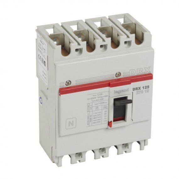 Фотография товара 'Legrand Выключатель автоматический DRX125 термомагнитный 125A 027019'