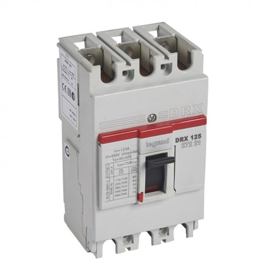 Фотография товара 'Legrand Выключатель автоматический DRX125 термомагнитный 125A 027221'