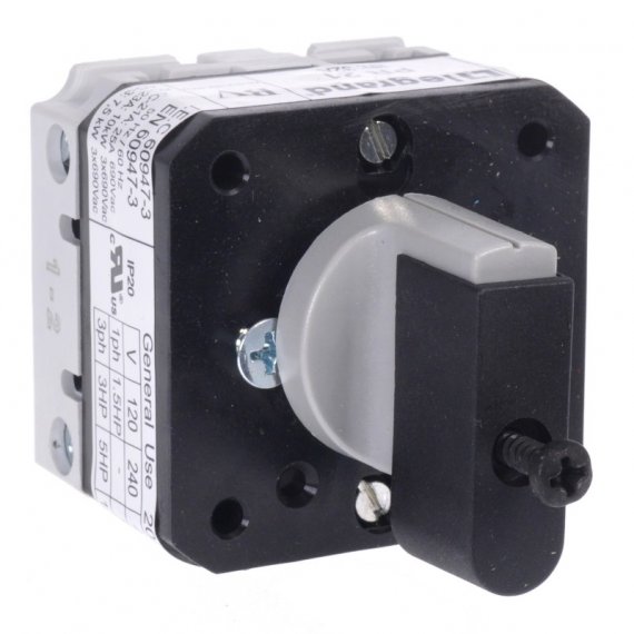 Фотография товара 'Legrand Выключатель - положение вкл/откл - PR 21 - 1П - 1 контакт - крепление на дверце 027410'