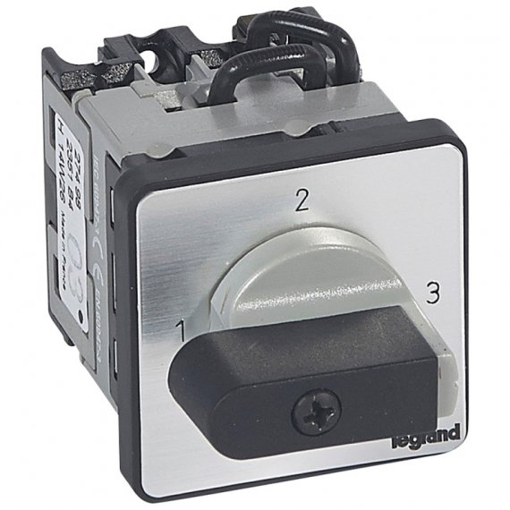 Фотография товара 'Legrand Трехпозиционный переключатель без положения 0 - PR 12 - 1П - 3 контакта 027498'