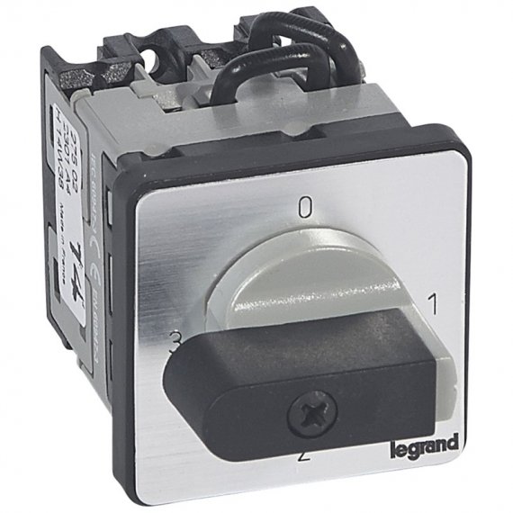 Фотография товара 'Legrand Трехпозиционный переключатель без положения 0 - PR 12 - 1П - 3 контакта 027502'
