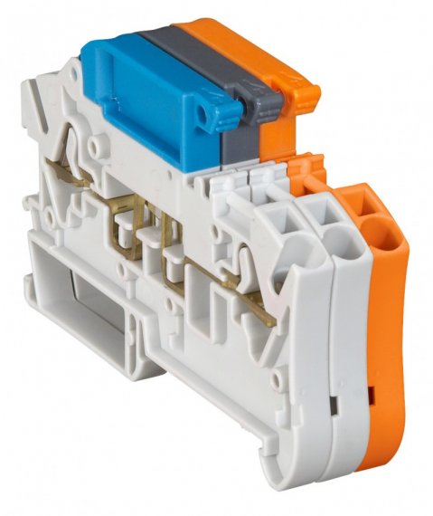 Фотография товара 'Legrand Пружинная клемма Viking 3 - однополюсная - 2 проводника 037285'