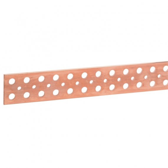 Фотография товара 'Legrand Плоская медная шина - 80x5 мм - до 1000/900 A - длина 1750 мм 037443'