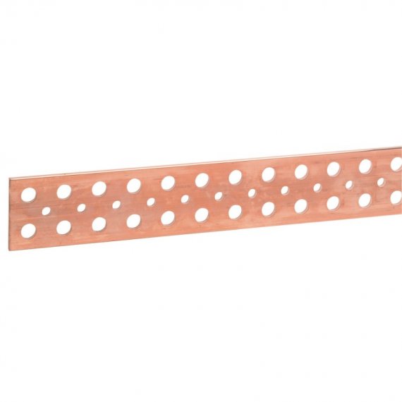 Фотография товара 'Legrand Плоская медная шина - 100x5 мм - до 1250/1050 A - длина 1750 мм 037446'