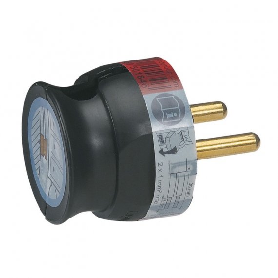 Фотография товара 'Legrand Вилка 2К - серия Элиум - 16 А - ультраплоская - пластик 050184'