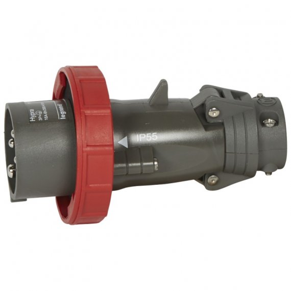 Фотография товара 'Legrand Прямая вилка Hypra - IP 66/67-55 - 3К+3 - 16 А 051160'