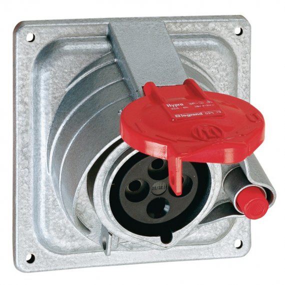 Фотография товара 'Legrand Встраиваемая розетка Hypra Prisinter - IP 44/55 - 3К+З - 16 А 052213'