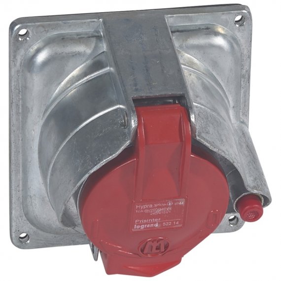 Фотография товара 'Legrand Встраиваемая розетка Hypra Prisinter - IP 44/55 - 3К+Н+З - 16 А 052214'