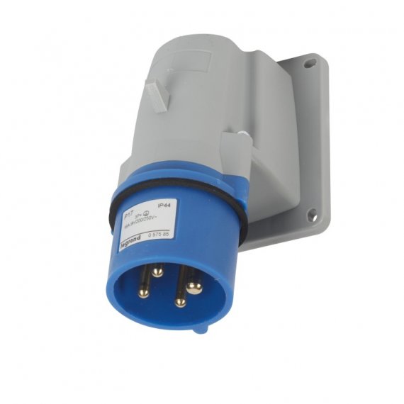 Фотография товара 'Legrand Накладная вилка - P17 Tempra Pro - IP 44 - 200/250 В~ - 16 A - 3К+З 057585'