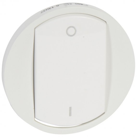 Фотография товара 'Legrand Лицевая панель - Программа Celiane - выключатель 1-полюсный / переключатель 068001'