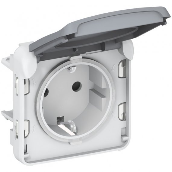 Фотография товара 'Legrand Розетка 2К+З - с винтовыми зажимами - немецкий стандарт - Программа Plexo 069571'