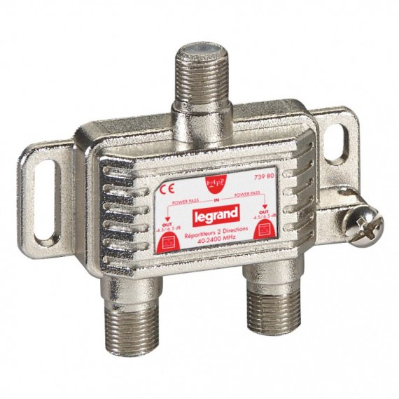 Фотография товара 'Legrand Делитель - 2 выхода - затухание 4,5 дБ 073980'