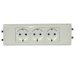 Фотография товара 'Legrand Розетка 3 х 2К+3 - Программа Mosaic - для установки в кабель-канале 077433'