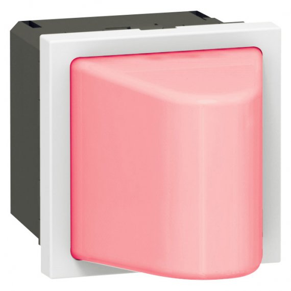 Фотография товара 'Legrand Малое световое табло с подсветкой красным светодиодом Mosaic - 12/24/48 В - 2 модуля 078560'