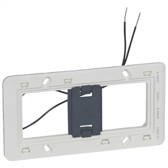 Фотография товара 'Legrand Суппорт с подсветкой - Программа Batibox - для Программы Mosaic - 2 -местный 080257'