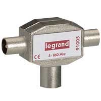 Фотография товара 'Legrand Делитель экранированный 1 вход (гнездо) - 2 выхода (штекера) 091005'