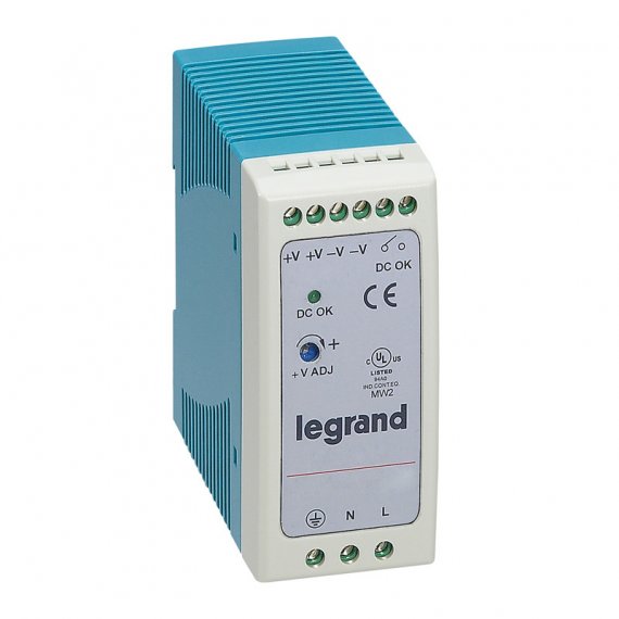 Фотография товара 'Legrand 1-фазный Импульсный источник питания 12В 20Вт 1,6A 146601'