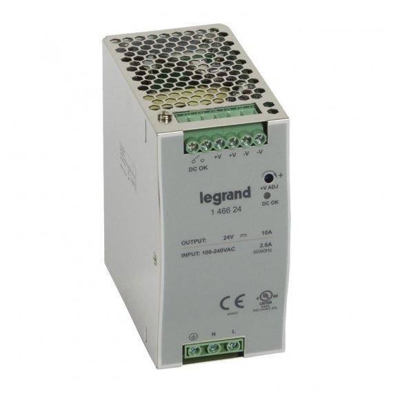 Фотография товара 'Legrand 1-фазный Импульсный источник питания 24В 240Вт 10A 146624'