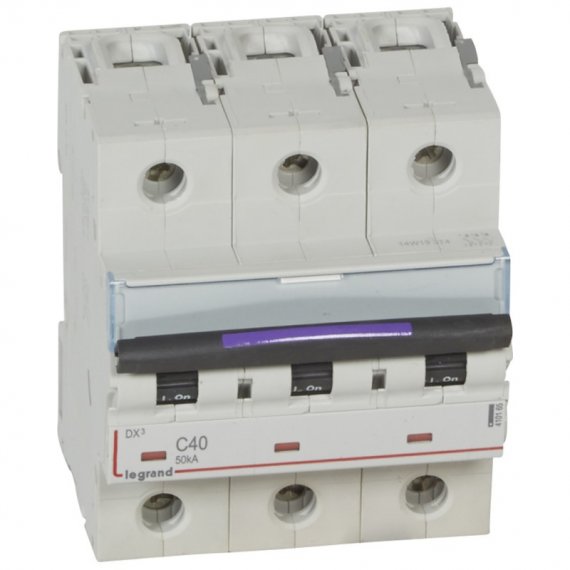 Фотография товара 'Legrand DX3 Автоматический выключатель 50кА 40А 3п C 410165'