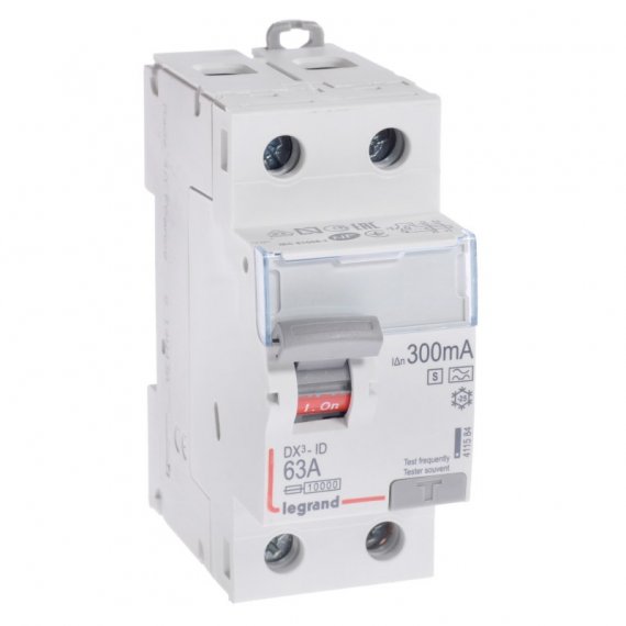 Фотография товара 'Legrand Выключатель дифференциального тока DX тип A - селективный - 2 модуля 411584'