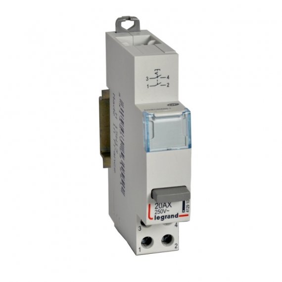 Фотография товара 'Legrand Выключатель кнопочный CX3 с фиксацией 2НО 412910'