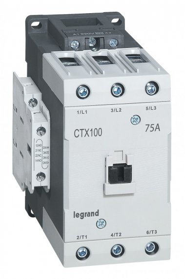 Фотография товара 'Legrand Контактор CTX3 100 3P 75A 2но2нз ~380В 416198'