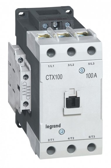 Фотография товара 'Legrand Контактор CTX3 100 3P 100A (AC-3) 2но2нз =24В 416221'