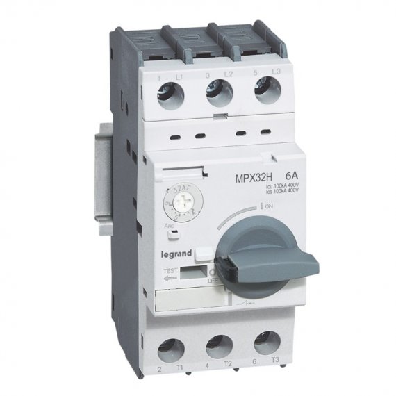 Фотография товара 'Legrand Автоматический выключатель для защиты электродвигателей MPX T32H 6A 100kA 417328'